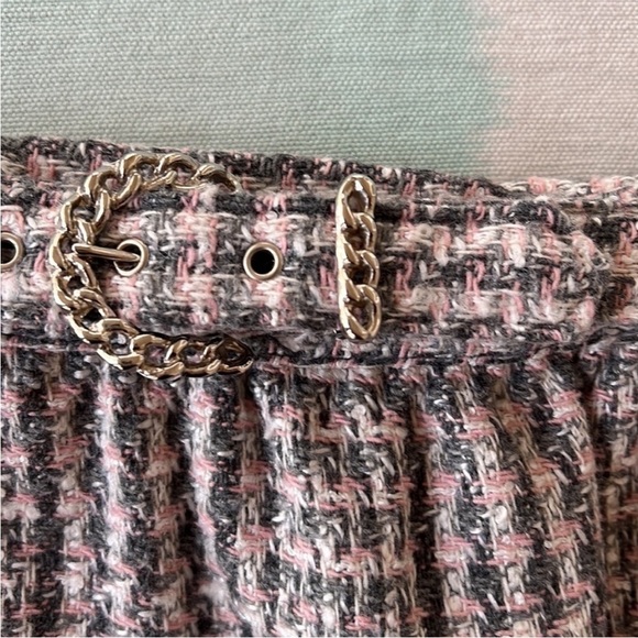 Russ Vintage 60’s Gray Pink & White Plaid Tweed Midi‎ Skirt - Picture 3 of 14